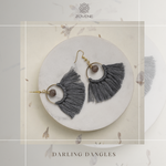 Load image into Gallery viewer, Grey hoop earring 🩶
