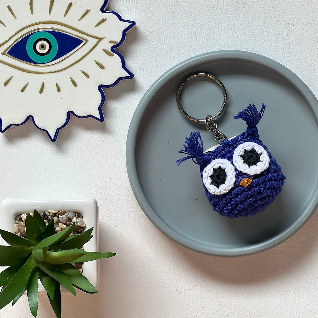 Evil eye owl keychain ✨