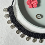 Load image into Gallery viewer, Black choker with coins 🖤
