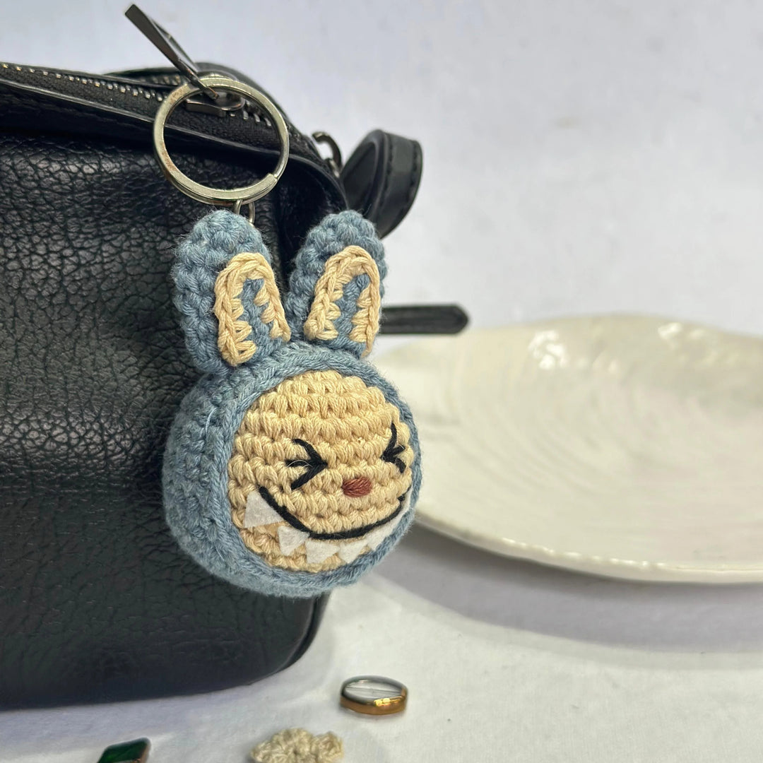 Labubu keychain 🤎💙