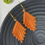 Load image into Gallery viewer, Orange leaf earring heart 🧡
