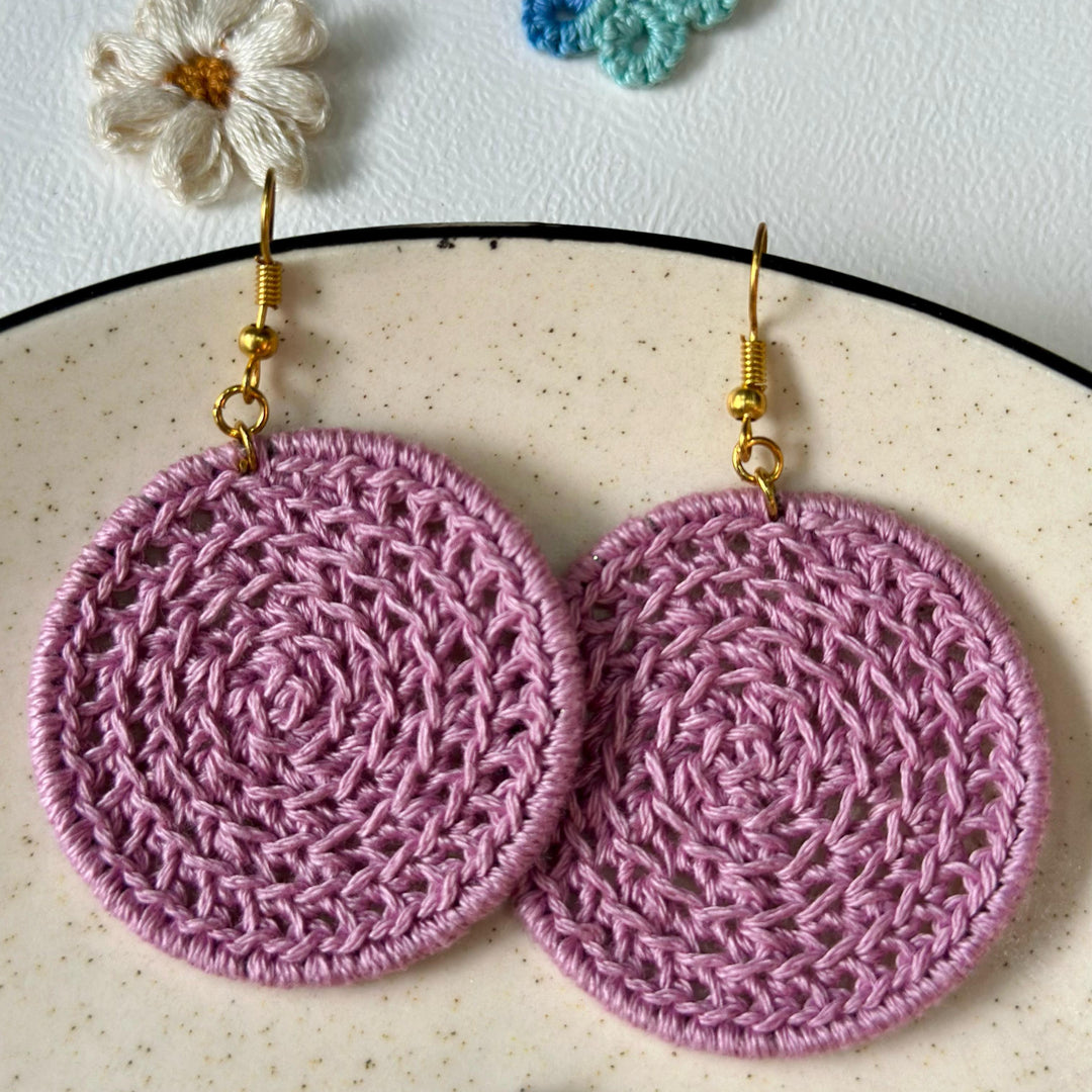 Pink full hoops earrings 💖